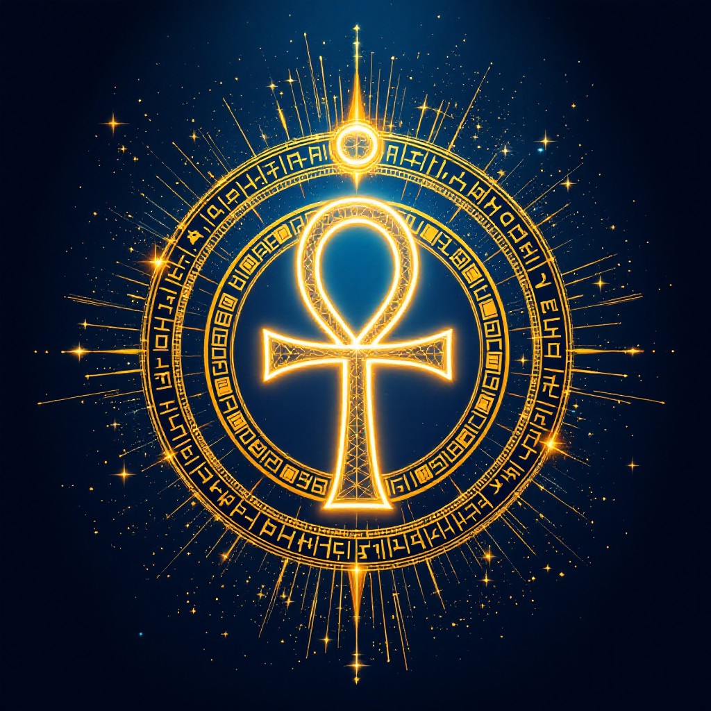 Ancient Egyptian Ankh symbol artwork